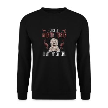 Terrier irlandais à enrobage doux - Sweat-shirt Unisexe - noir - Devant - Alina (178cm) & Michal (187cm)