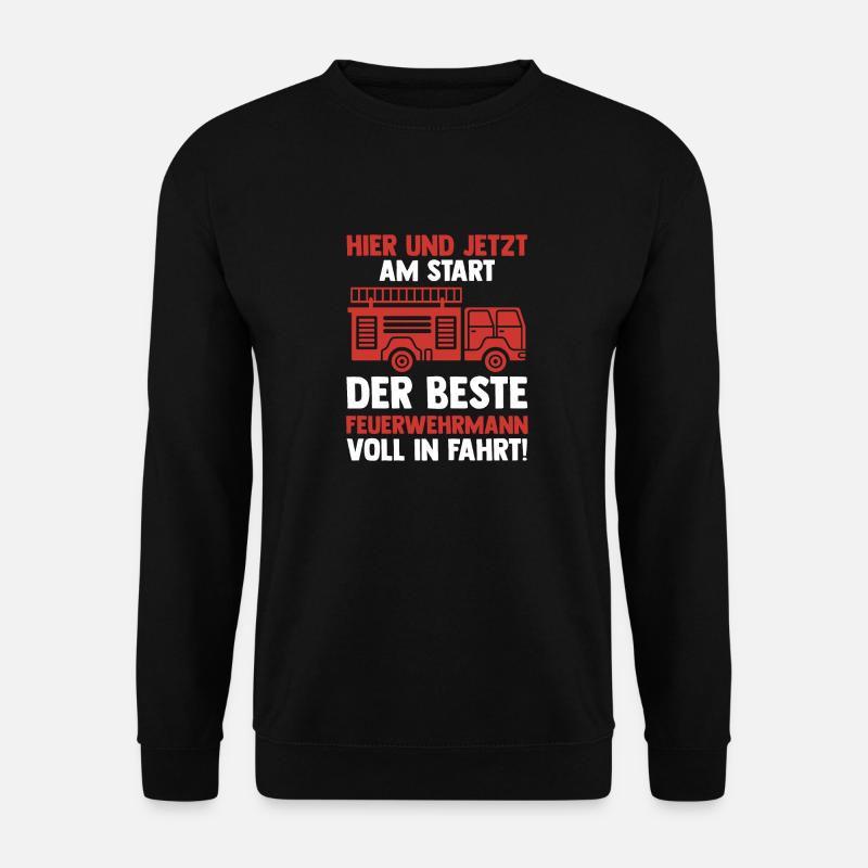 Feuerwehrmann Feuerwehr - Unisex Pullover - Schwarz