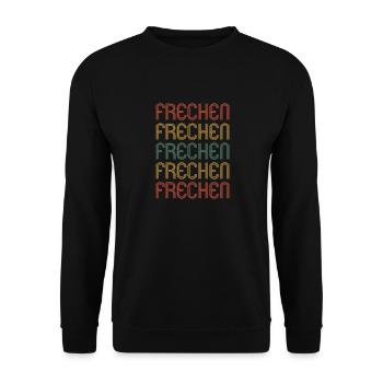 Frechenerin Frechener Frechen - Unisex Pullover - Schwarz - Vorne - Alina (178cm) & Michal (187cm)