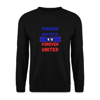 Forefer Grateful - Unisex Sweatshirt - black - Front - Alina (178cm) & Michal (187cm)