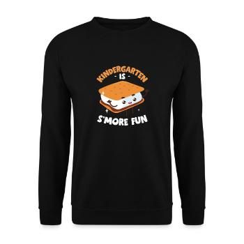 Campfire Kindergarten Is Smore Fun Kids Marshmallo - Unisex Sweatshirt - black - Front - Alina (178cm) & Michal (187cm)