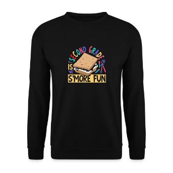 Marshmallow Camping Kids Campfire Second Grade est - Sweat-shirt Unisexe - noir - Devant - Alina (178cm) & Michal (187cm)