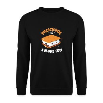 Cute Preschool Is Smore Fun Campfire Kids Camping - Unisex Sweatshirt - black - Front - Alina (178cm) & Michal (187cm)