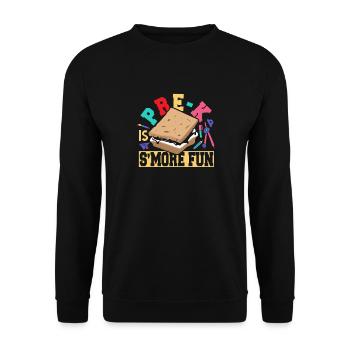 Campfire Kids Pre K Is Smore Fun Camping Marshmall - Unisex Sweatshirt - black - Front - Alina (178cm) & Michal (187cm)