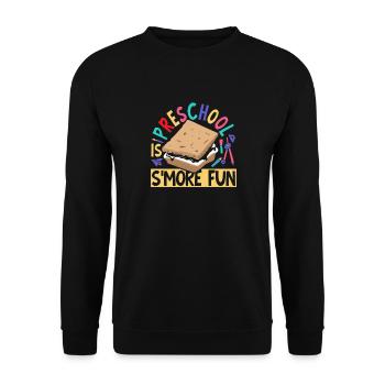 Marshmallow Campfire Funny Preschool Is Smore Fun - Unisex Sweatshirt - black - Front - Alina (178cm) & Michal (187cm)