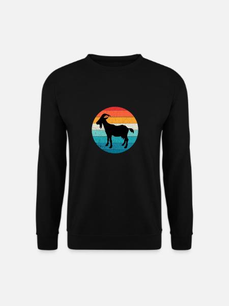 Retro vintage Goat Tee - Animal Goats Lover - Unisex Sweatshirt - black