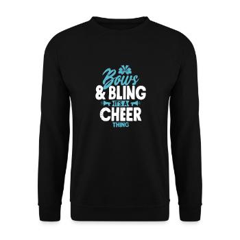 Bows & Bling It's A Cheer Thing Cheerleader Cheerl - Unisex Pullover - Schwarz - Vorne - Alina (178cm) & Michal (187cm)