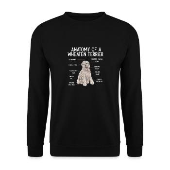 Irish Soft Coated Wheaten Terrier - Unisex Pullover - Schwarz - Vorne - Alina (178cm) & Michal (187cm)
