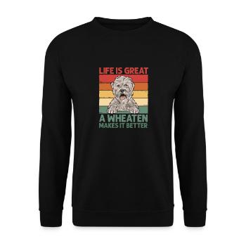 Terrier irlandais à enrobage doux - Sweat-shirt Unisexe - noir - Devant - Alina (178cm) & Michal (187cm)
