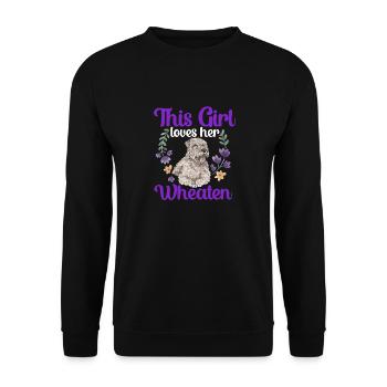 Terrier irlandais à enrobage doux - Sweat-shirt Unisexe - noir - Devant - Alina (178cm) & Michal (187cm)