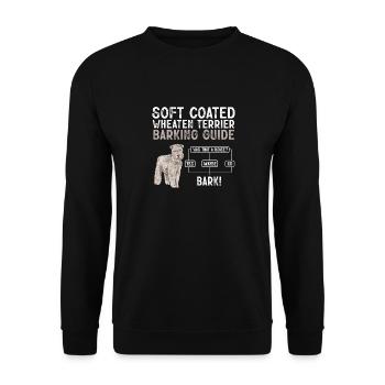 Irish Soft Coated Wheaten Terrier - Unisex Pullover - Schwarz - Vorne - Alina (178cm) & Michal (187cm)