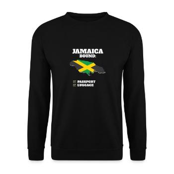 Jamaica Bound Country Travel Jamaican Flag - Unisex Pullover - Schwarz - Vorne - Alina (178cm) & Michal (187cm)