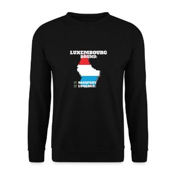 Luxembourg Bound Country Travel Drapeau luxembourgeois - Sweat-shirt Unisexe - noir - Devant - Alina (178cm) & Michal (187cm)