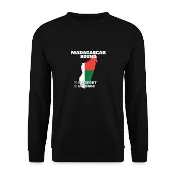 Madagascar Bound Country Travel Malagasy Flag - Unisex Sweatshirt - black - Front - Alina (178cm) & Michal (187cm)