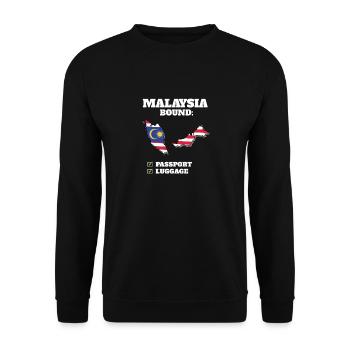 Voyage à destination de la Malaisie Drapeau malaisien - Sweat-shirt Unisexe - noir - Devant - Alina (178cm) & Michal (187cm)