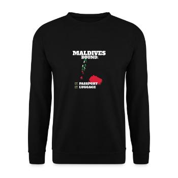 Maldives Bound Country Travel Maldivian Flag - Unisex Pullover - Schwarz - Vorne - Alina (178cm) & Michal (187cm)