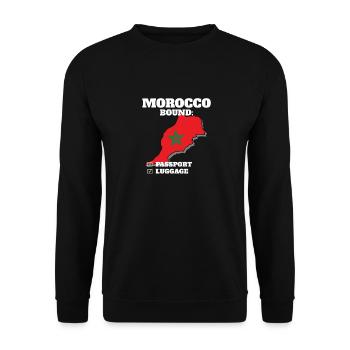 Morocco Bound Country Travel Moroccan Flag - Unisex Pullover - Schwarz - Vorne - Alina (178cm) & Michal (187cm)