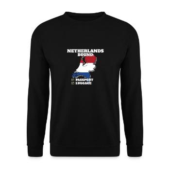 Pays-Bas Voyage Pays-Bas - Sweat-shirt Unisexe - noir - Devant - Alina (178cm) & Michal (187cm)