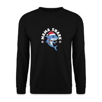 Mama Hai Weihnachtsmann Weihnachten Familie - Unisex Pullover - Schwarz - Vorne - Alina (178cm) & Michal (187cm)