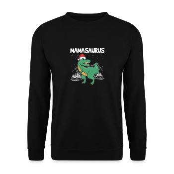 Mamasaurus T Rex Mama Dinosaur Christmas - Unisex Sweatshirt - black - Front - Alina (178cm) & Michal (187cm)