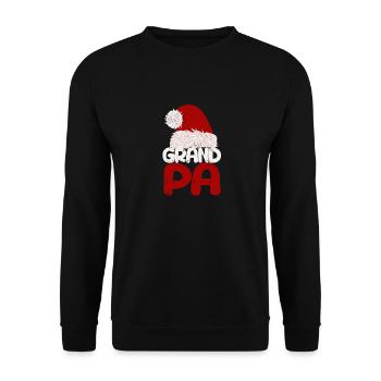 Opa Santa Weihnachten Familie Matching Pyjamas - Unisex Pullover - Schwarz - Vorne - Alina (178cm) & Michal (187cm)