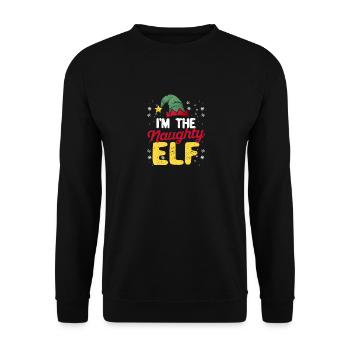 I'm the Evil Elf Christmas Family Fitting - Unisex Sweatshirt - black - Front - Alina (178cm) & Michal (187cm)