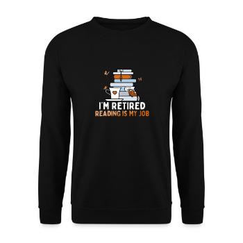 I Survived Reading Books Loves To Read Book Lover - Unisex Sweatshirt - black - Front - Alina (178cm) & Michal (187cm)