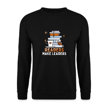 Readers Make Guide Bookworm National Book Day - Unisex Sweatshirt - black - Front - Alina (178cm) & Michal (187cm)
