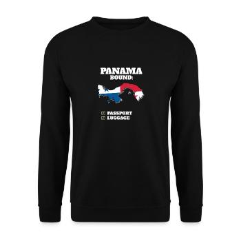 Panama Bound Country Travel Drapeau panaméen - Sweat-shirt Unisexe - noir - Devant - Alina (178cm) & Michal (187cm)