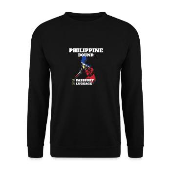 Philippines Bound Country Travel Filipino Flag - Unisex Pullover - Schwarz - Vorne - Alina (178cm) & Michal (187cm)