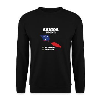 Samoa Bound Country Travel Samoan Flag Vacation - Sweat-shirt Unisexe - noir - Devant - Alina (178cm) & Michal (187cm)