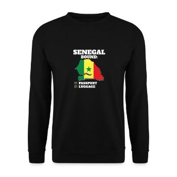 Senegal Bound Country Travel Senegalese Flag - Unisex Sweatshirt - black - Front - Alina (178cm) & Michal (187cm)