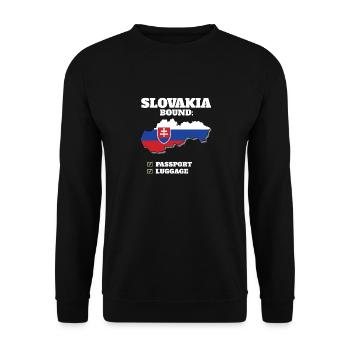 Slovakia Bound Country Travel Slovak Flag - Unisex Pullover - Schwarz - Vorne - Alina (178cm) & Michal (187cm)