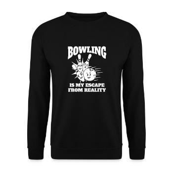 Club de quilles Bowling Bowling Skittles Club - Sweat-shirt Unisexe - noir - Devant - Alina (178cm) & Michal (187cm)