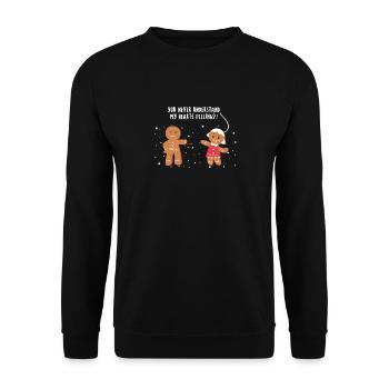 Du verstehst nie die Gefühle meines Herzens - Unisex Pullover - Schwarz - Vorne - Alina (178cm) & Michal (187cm)