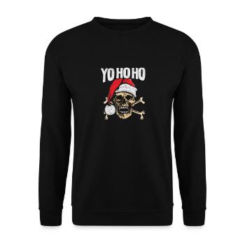 Yo Ho Pirate Boat Cruise Xmas Skull Unpass - Unisex Sweatshirt - black - Front - Alina (178cm) & Michal (187cm)