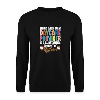 Éducateur d’enseignants en garderie - Sweat-shirt Unisexe - noir - Devant - Alina (178cm) & Michal (187cm)