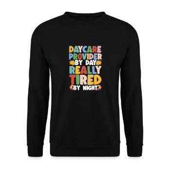 Éducateur d’enseignants en garderie - Sweat-shirt Unisexe - noir - Devant - Alina (178cm) & Michal (187cm)