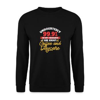 Éducateur d’enseignants en garderie - Sweat-shirt Unisexe - noir - Devant - Alina (178cm) & Michal (187cm)