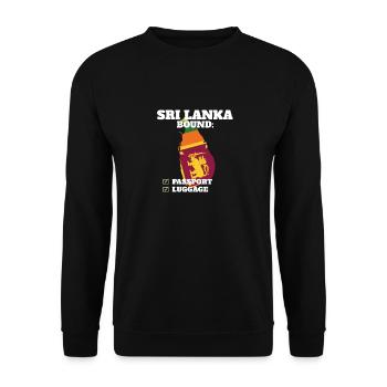 Sri Lanka Bound Country Travel Sri Lankan Flag - Unisex Sweatshirt - black - Front - Alina (178cm) & Michal (187cm)