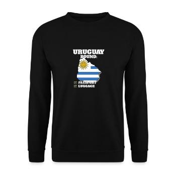 Pays à destination de l’Uruguay Voyage Drapeau uruguayen - Sweat-shirt Unisexe - noir - Devant - Alina (178cm) & Michal (187cm)