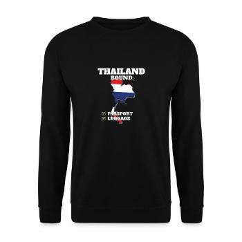 Thailand Bound Country Travel Thai Flag Vacation - Unisex Pullover - Schwarz - Vorne - Alina (178cm) & Michal (187cm)