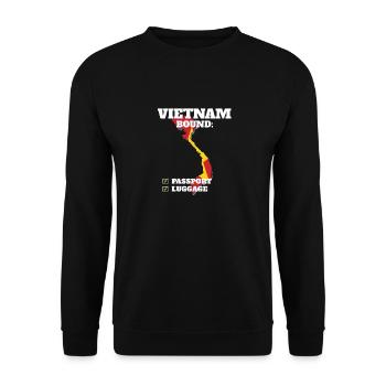 Vietnam Bound Country Travel Drapeau vietnamien - Sweat-shirt Unisexe - noir - Devant - Alina (178cm) & Michal (187cm)
