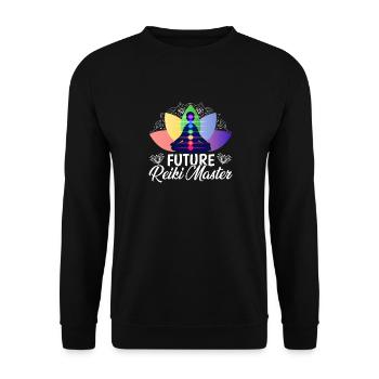 Future Reiki Master Japanische Heilkunst - Unisex Pullover - Schwarz - Vorne - Alina (178cm) & Michal (187cm)