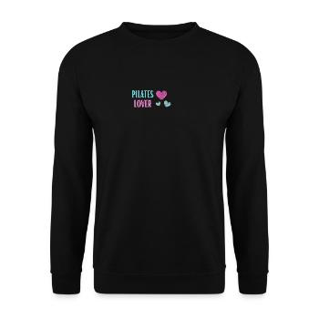 Pilates Lover - Unisex Sweatshirt - black - Front - Alina (178cm) & Michal (187cm)