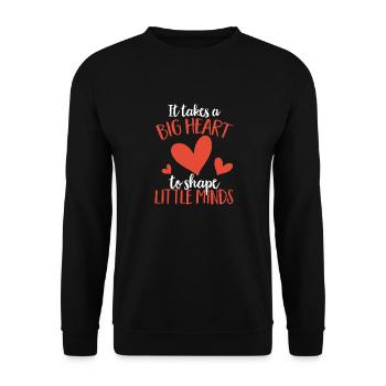 Éducateur d’enseignants en garderie - Sweat-shirt Unisexe - noir - Devant - Alina (178cm) & Michal (187cm)