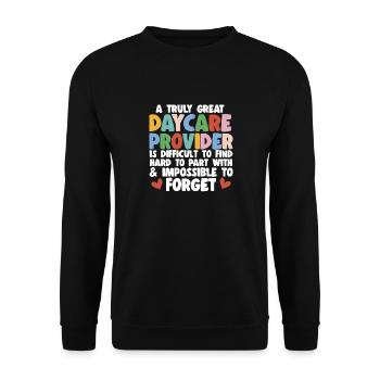 Éducateur d’enseignants en garderie - Sweat-shirt Unisexe - noir - Devant - Alina (178cm) & Michal (187cm)