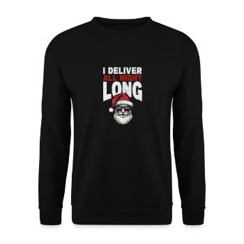 Ich liefere die ganze Nacht lang den unpassenden - Unisex Pullover - Schwarz - Vorne - Alina (178cm) & Michal (187cm)