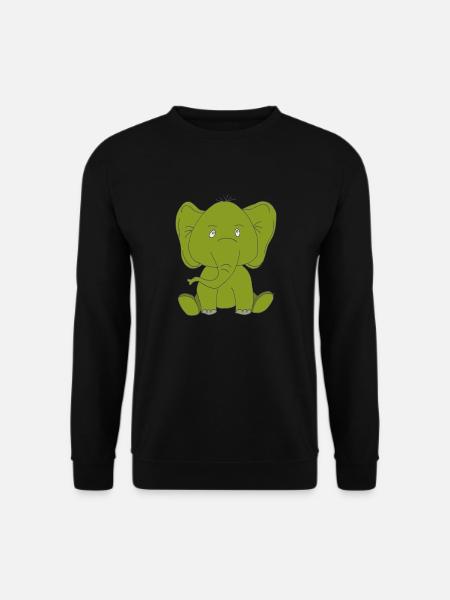 Green Elephant - Unisex Sweatshirt - black