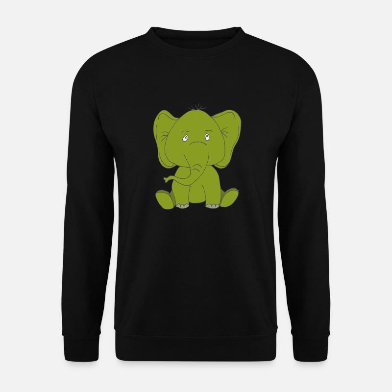 Green Elephant - Unisex Sweatshirt - black